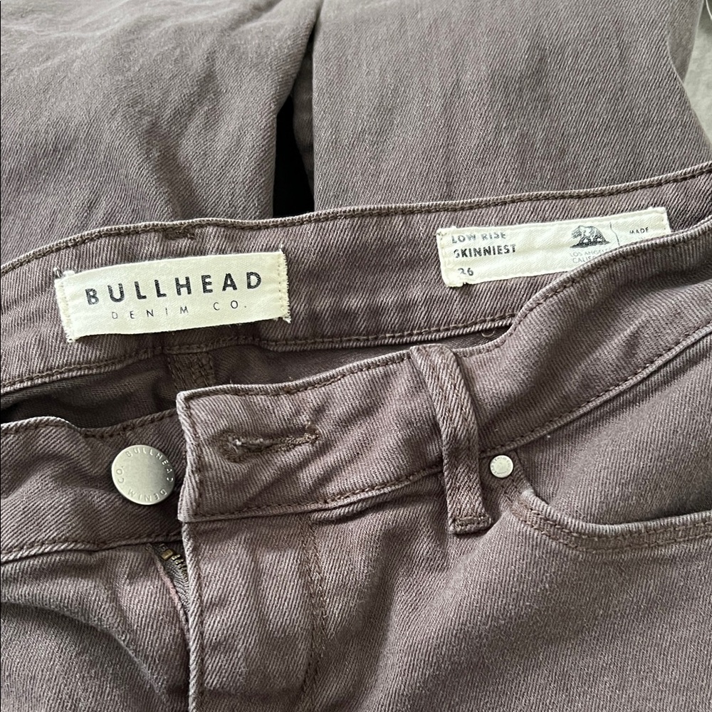 Bullhead Denim Co. Brown Gray Skinny Jeans